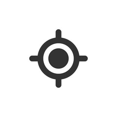 Current location icon. Pointer sign. GPS logo, symbol tracking in png flat style.