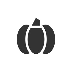 Pumpkin icon set. Halloween silhouette logo. Pumkin shape sign, gourd symbol in png flat style.