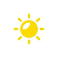 Sun bright icon. Sunshine web symbol. Brightness level png sign