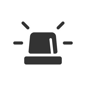 recommend clip art: Siren icon. Emergency light symbol. Alarm and alert signal sign in png  flat style.