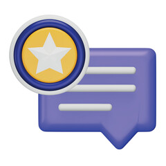 Customer rating 3d rendering isometric icon.