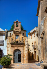 Fototapeta premium Chapel of the Hermitage of the Divine Shepherd (Ermita de la Divina Pastora) in Teulada, Spain