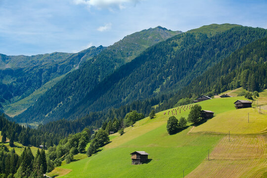 Agricultural Field in the Beautiful Surroundings of the Village Maria Luggau, Austria