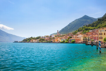 View of Limone sul Garda in Lake Garda, Italy