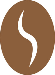 Coffee Bean Flat Vector Icon Illustration