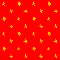 Hand Drawn Christmas Star Seamless Pattern