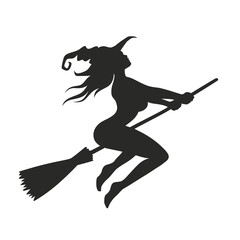 Witch Vector Silhouette