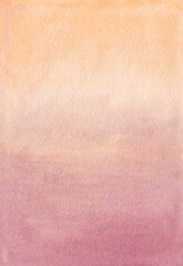 Abstract watercolor texture hand drawn illustration orange red gradient autumn concept