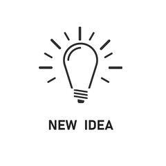 light bulb icon vector