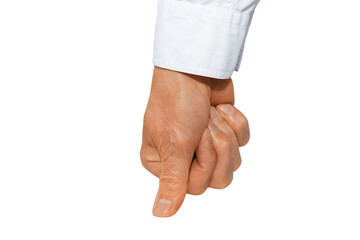 Gesture series: thumb presses symbolic.