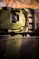 Military optic sensors on a vehicle