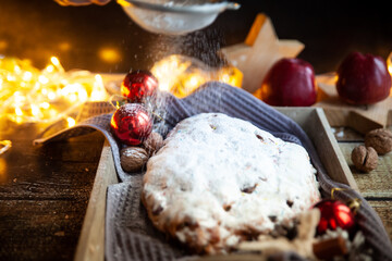 Stollen german christmas bread