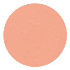 Orange Circle Brushstroke Illustration