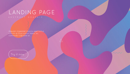 Dynamic Cover. Violet Bright Layout. Trendy Paper. 3d Landing Page. Digital Journal. Wave Gradient Banner. Multicolor Brochure. Neon Background. Violet Dynamic Cover