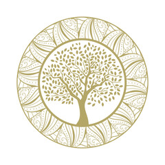 Mandala, spiritual symbol round ornament