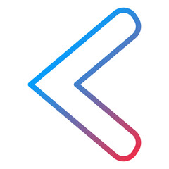 Left Chevron Icon Style