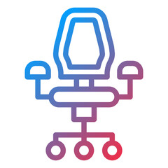Obraz premium Office Chair Icon Style