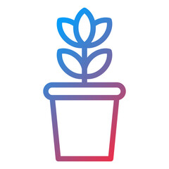 Plant Pot Icon Style