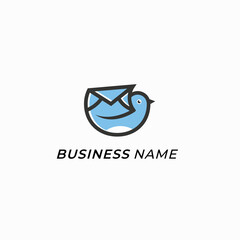 design logo combine bird and email
