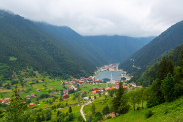 Mountain village of Uzungol in Trabzon, Turkey. (Long Lake)
