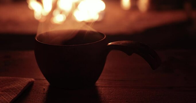 Wooden cup kuksa traditional Sami craft