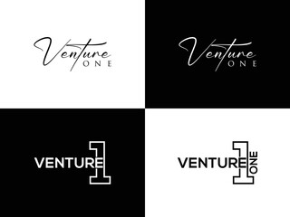 Venture one logo design vector.eps