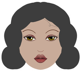 illustration of the face of a woman