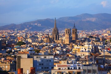 Naklejka premium Barcelona city Barri Gotic