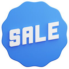 3d rendering of sale promotion label