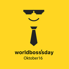 World Boss Day, October 16, business strategy. Vector illustration