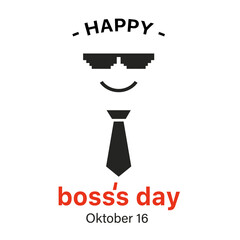 Happy Boss's Day, October 16, Business Strategy. Vector illustration