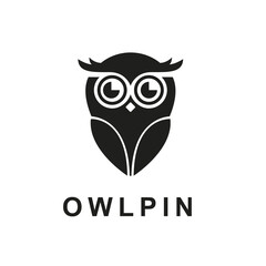 Owl logo on a white background for the company. Vector illustration