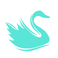 Obraz na płótnie Canvas Swan Flapping wings icon