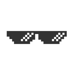 Pixel glasses on a white background. Vector illustration