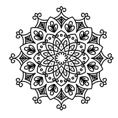 Floral pattern mandala decoration