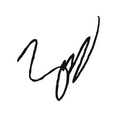 Vector Black Illustration of Abstract Doodle Pattern Isolated on White Background