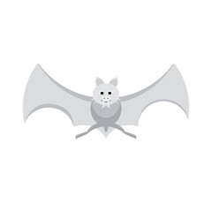 black bat on white background halloween