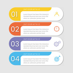 Four steps infographic element template