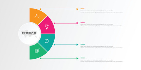 Infographic design with icons and 4 options or steps. infographics for business concept.