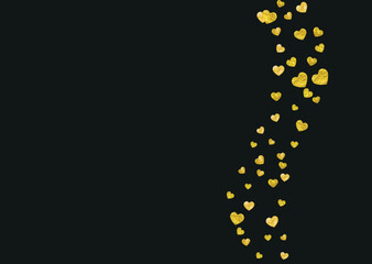 Love Background. February Design For Gift. Luxury Frame. Yellow Happy Splatter. Random Sparkle For Mother. Gold Modern Poster. Golden Love Background.