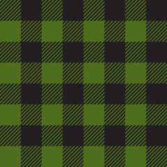 Buffalo plaid green seamless pattern. Checkered repeat background.