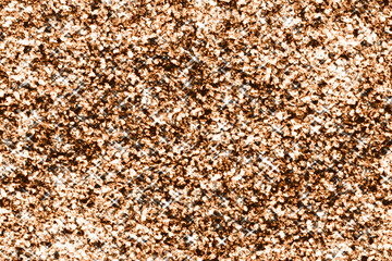 Seamless texture with beautiful orange copper shiny glitter. Luxury sparkly background.