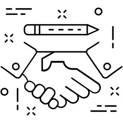 Partnership Line Vector Icon