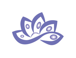 Lotus flower logo on a white background. Lotus flower logo, Lotus flower icon on white background