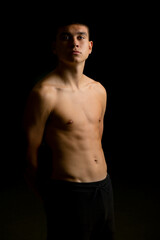 Fototapeta premium Nineteen year old teen boy shirtless