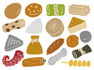 おでんのイラストセット