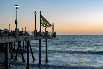 Naklejka premium Sunset landscape of Redondo Beach