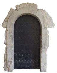 Porte médiévale avec arche en pierre - élément transparent