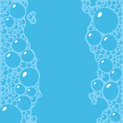 Vector background with soap foam pattern, place for text