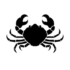 The Silhouette of a Crab. Vector Illustration. Isolated on white background eps format